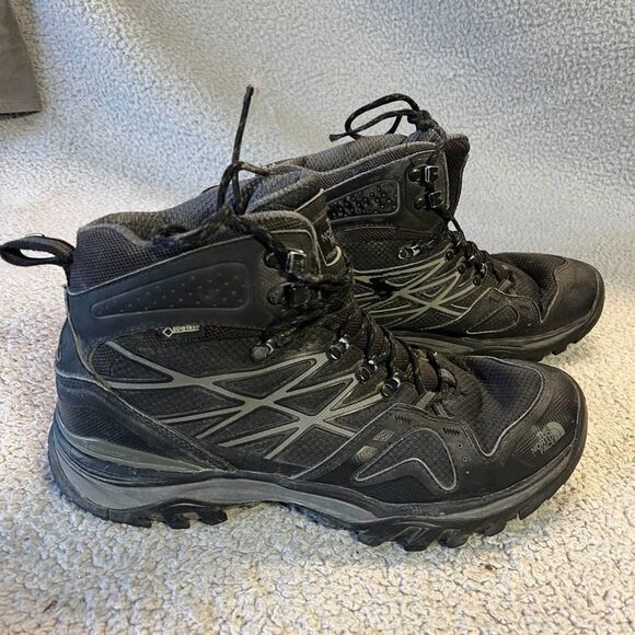 The North Face Boots Mens 10 Black Hedgehog Fastpack II GTX Mid Gortex Hiking - Picture 7 of 13